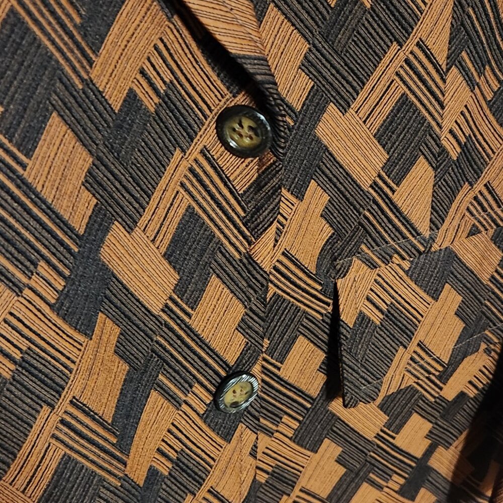 🕺 Vintage 70s Rayburn's El Paso Geometric Disco Blazer 44R 🕺 - Picture 6 of 7